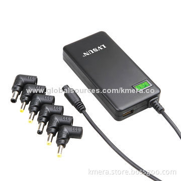 40W Universal AC Adapter with Only 17mm Slim Housing/LCD Display Showing Working Status on Body